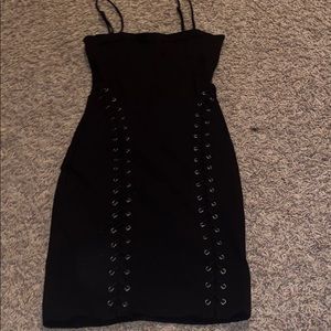 Black mini dress